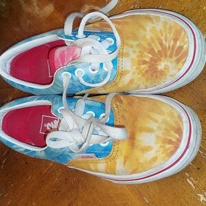 Vans Kids Tie-Dye Sneakers - Blue and Yellow